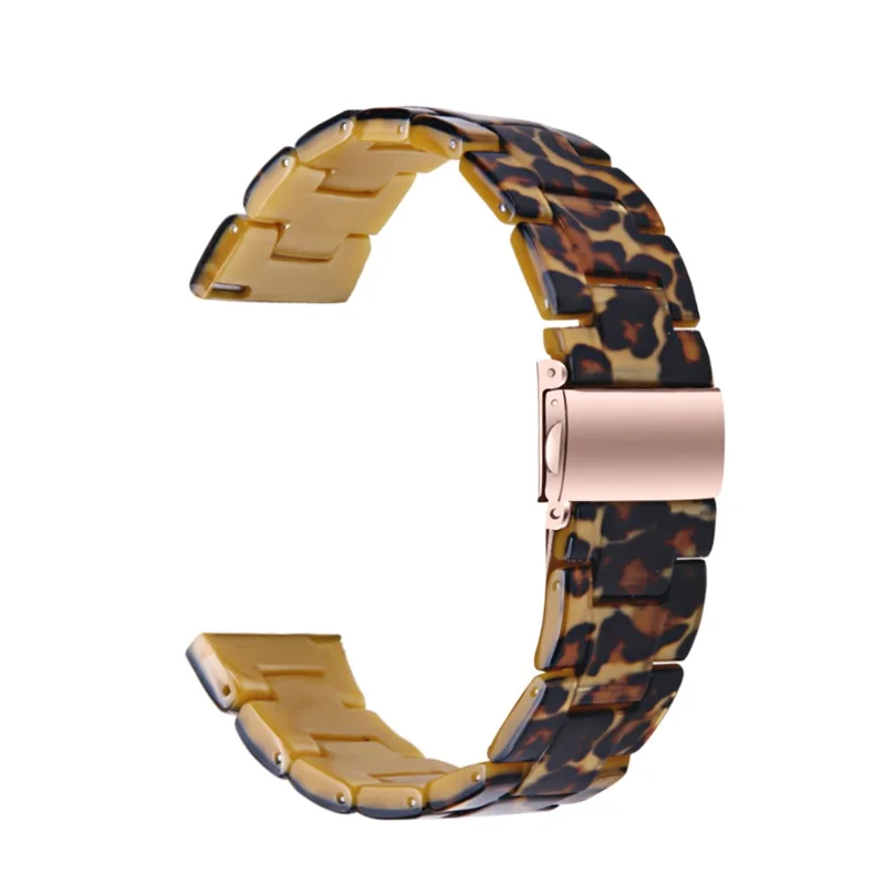 20mm Resin Watch Band for Samsung Galaxy Watch 42mm/Galaxy Active - Leopard
