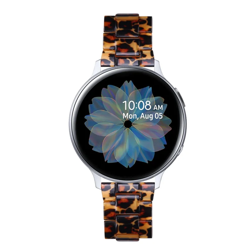 20mm Resin Watch Band for Samsung Galaxy Watch 42mm/Galaxy Active - Leopard