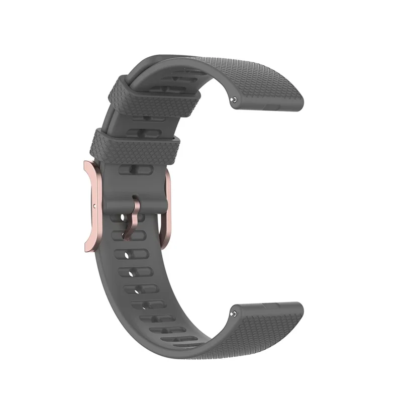 For Polar Ignite 20mm Silicone Smart Watch Band Adjustable Pin Buckle Replacement Strap - Grey