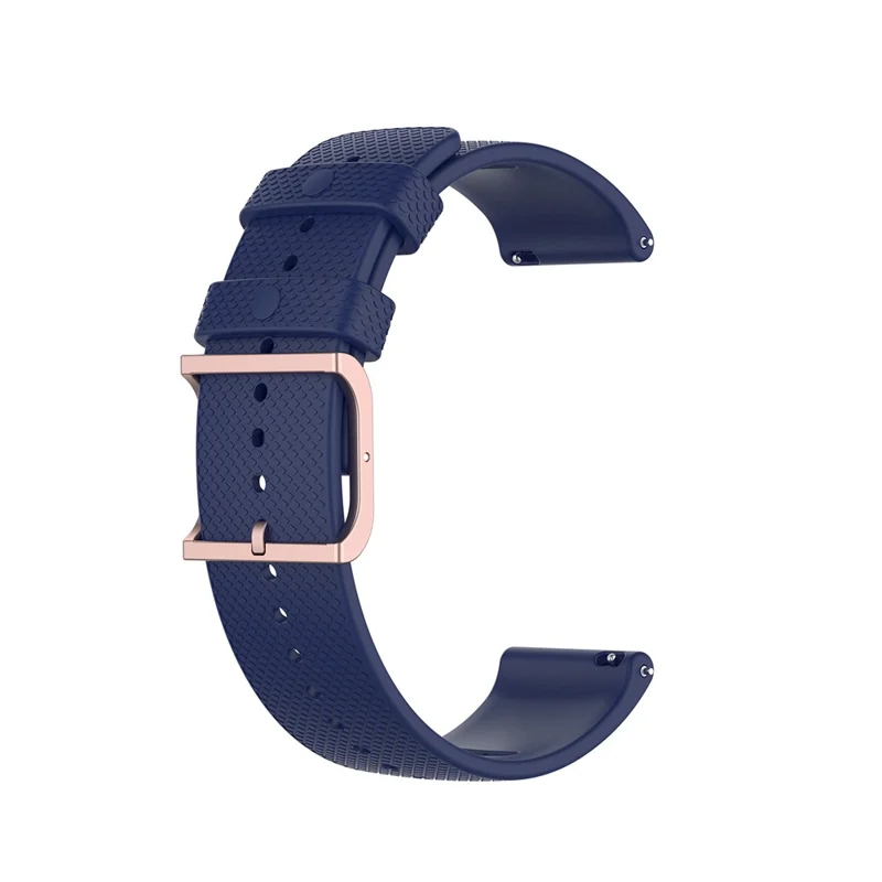 For Polar Ignite 20mm Silicone Smart Watch Band Adjustable Pin Buckle Replacement Strap - Midnight Blue