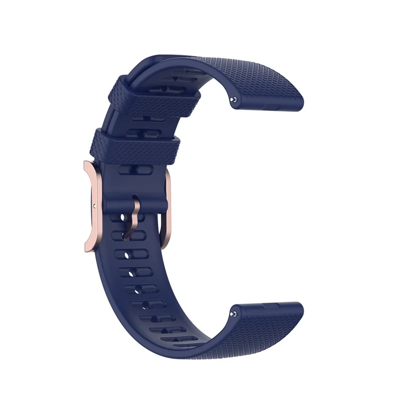 For Polar Ignite 20mm Silicone Smart Watch Band Adjustable Pin Buckle Replacement Strap - Midnight Blue