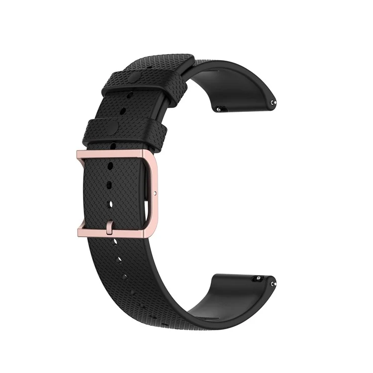 22mm Dotted Silicone Silicone Smart Watch Strap Universal for POLAR Grit X/POLAR Vantage M - Black