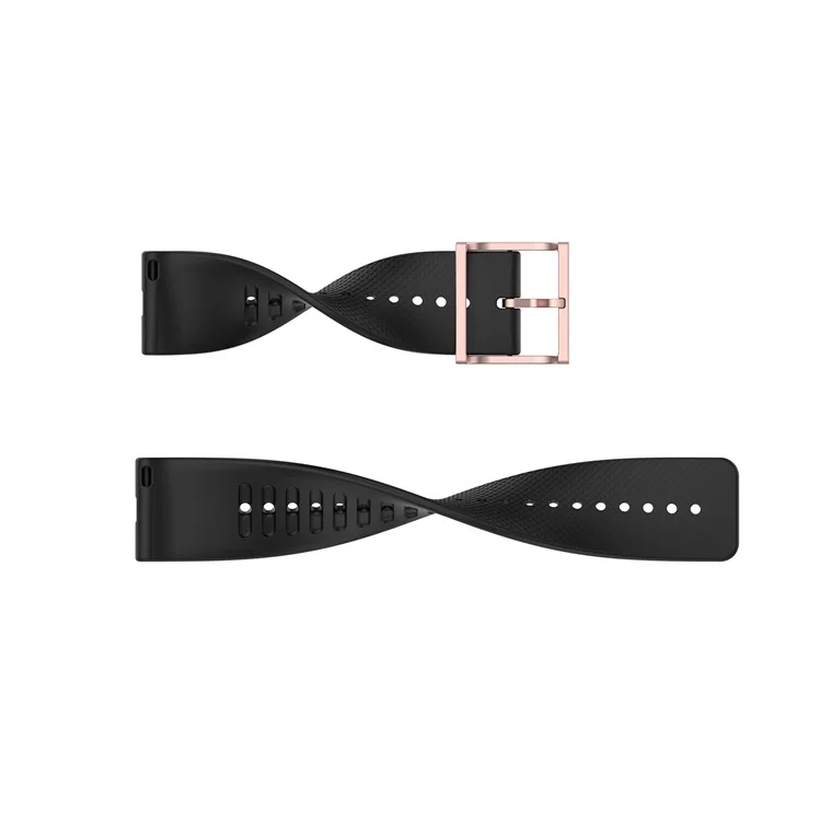 22mm Dotted Silicone Silicone Smart Watch Strap Universal for POLAR Grit X/POLAR Vantage M - Black