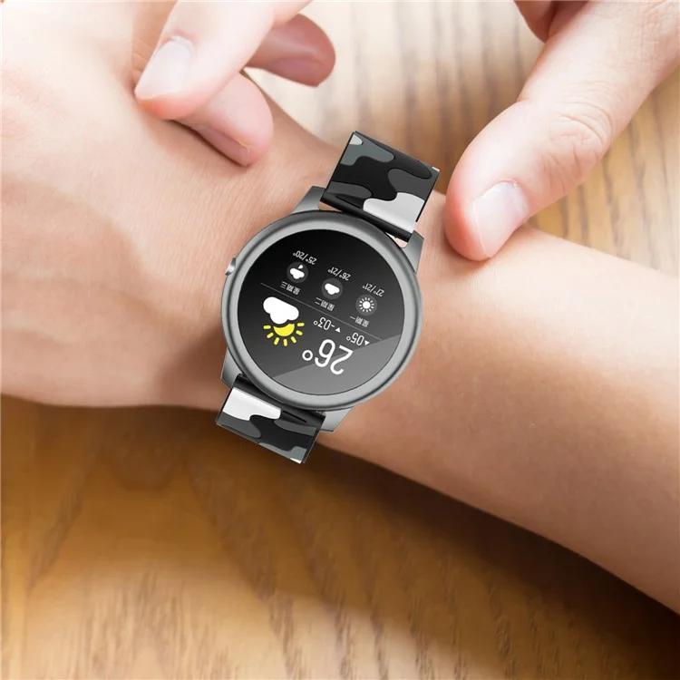 Banda de reloj inteligente de epoxy de camuflaje para Xiaomi Haylou Solar LS05 - Camuflaje gris