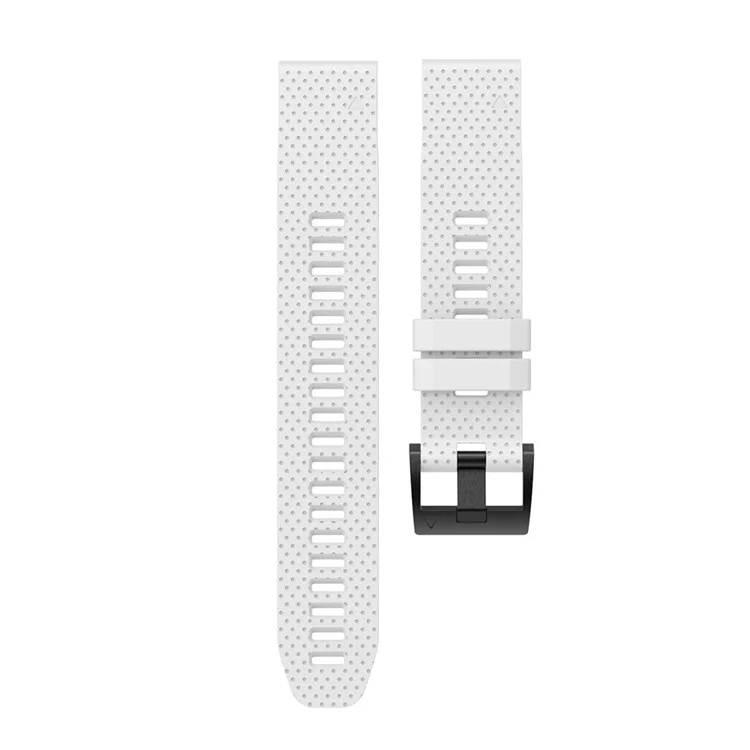 С ремешком из силикона с черной треугольной пряжкой для Garmin Fenix 5S - белый