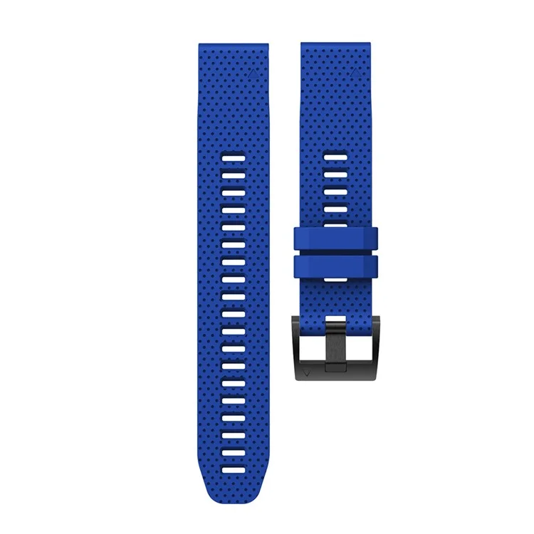 With Black Triangle Buckle Silicone Watch Strap for Garmin Fenix 5S - Dark Blue