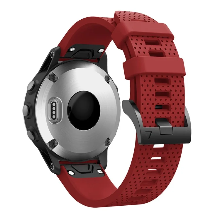 Com Tira de Silicone de Fivela do Triângulo Preto Para Garmin Fenix ​​5s - Vermelho