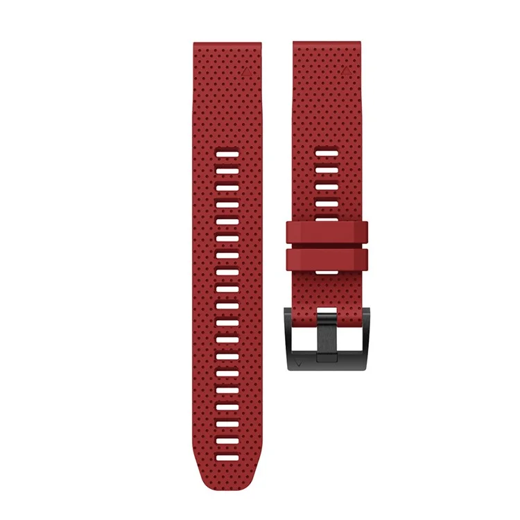 Com Tira de Silicone de Fivela do Triângulo Preto Para Garmin Fenix ​​5s - Vermelho