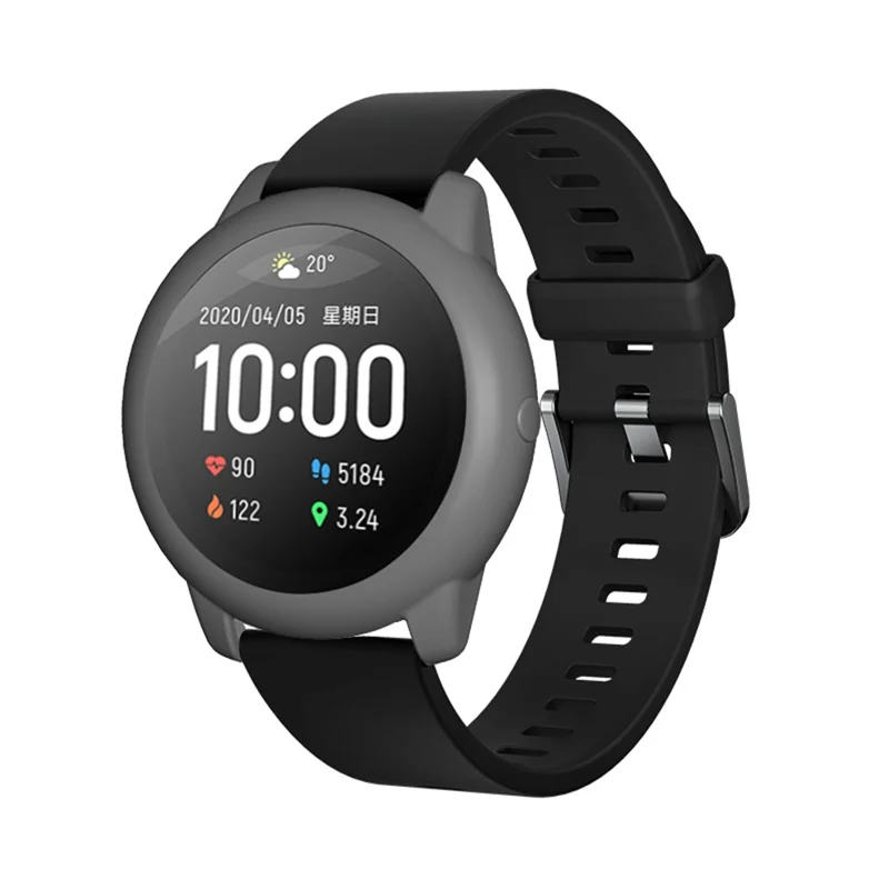 Silicone Cover Smart Watch Protective Case for Xiaomi Haylou Solar LS05 - Grey