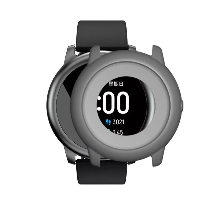 Silicone Cover Smart Watch Protective Case for Xiaomi Haylou Solar LS05 - Grey