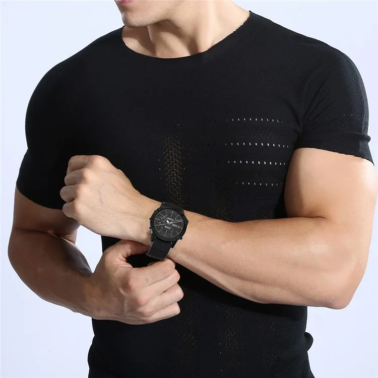 26mm Silikon-Uhrenarmband für Garmin Fenix 7X/6X GPS/ 6X Pro Smartwatch - Ersatzband Schwarz