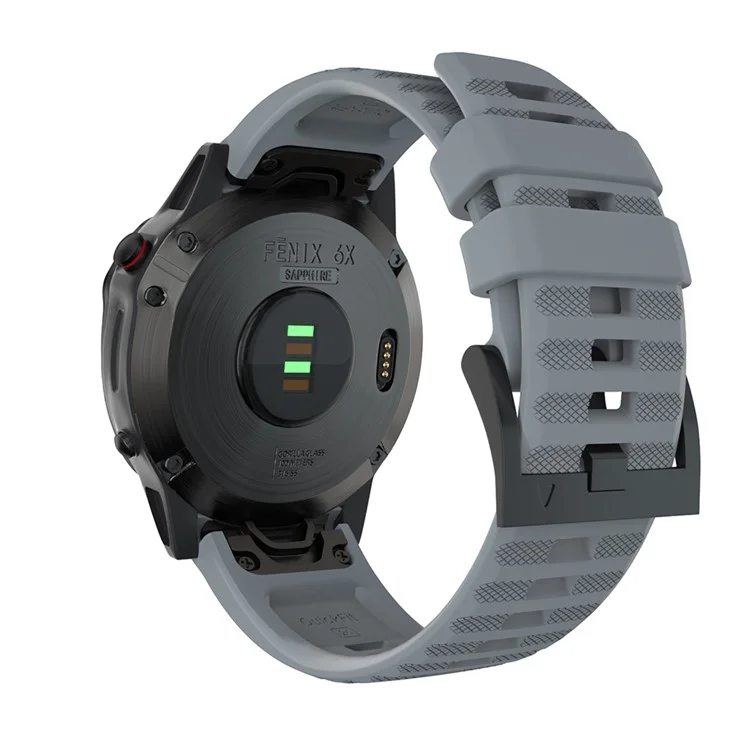 Strap di Orologio in Silicone da 26 mm Per Garmin Fenix ​​7x/ 6x GPS/ 6X Pro Smart Watch Band Sostituzione. - Grigio