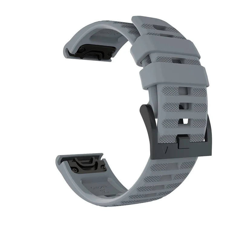 a Cinta de Relógio de Silicone de 26 mm Para Garmin Fenix ​​7x/ 6X GPS/ 6X Pro Smart Watch Band Substacement. - Cinza