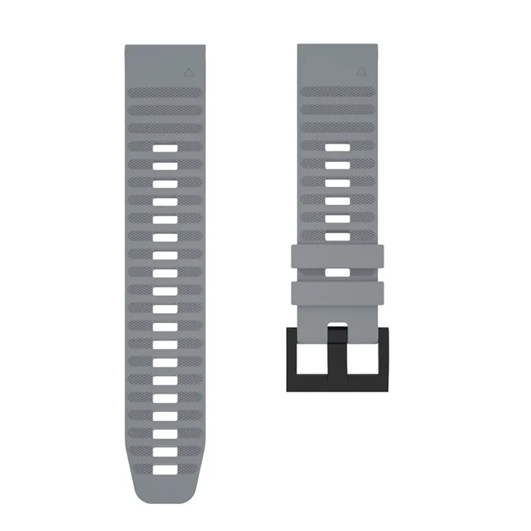 26mm Silicone Watch Strap for Garmin Fenix 7X/6X GPS/ 6X Pro Smart Watch Band Replacement. - Grey