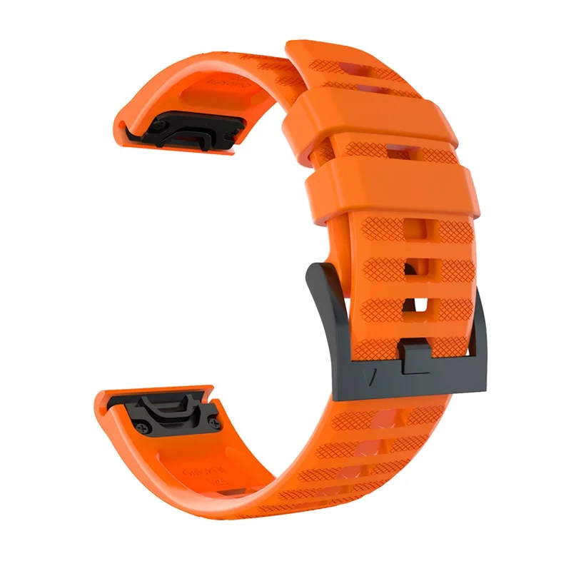 26mm Silicone Watch Strap for Garmin Fenix 7X/6X GPS/ 6X Pro Smart Watch Band Replacement - Orange