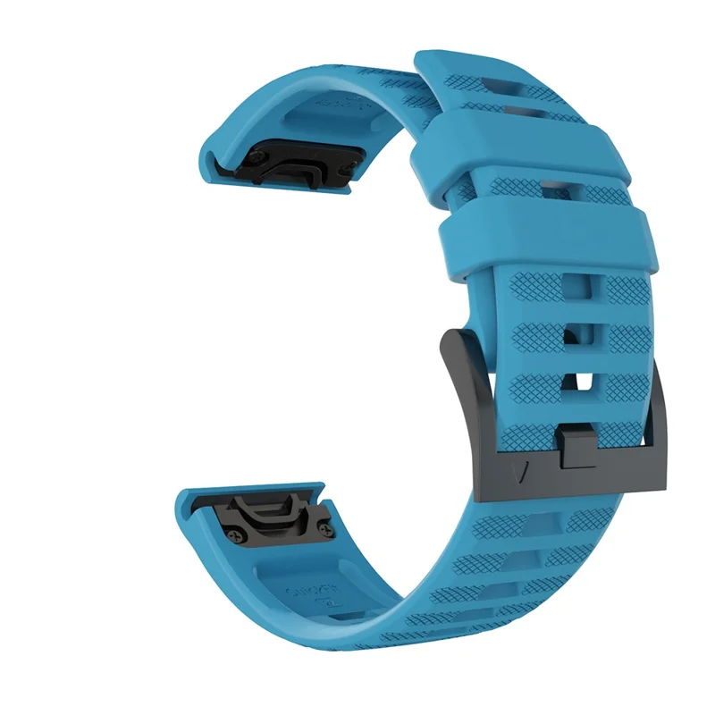 26mm Silicone Watch Strap for Garmin Fenix 7X/6X GPS/ 6X Pro Smart Watch Band Replacement - Blue