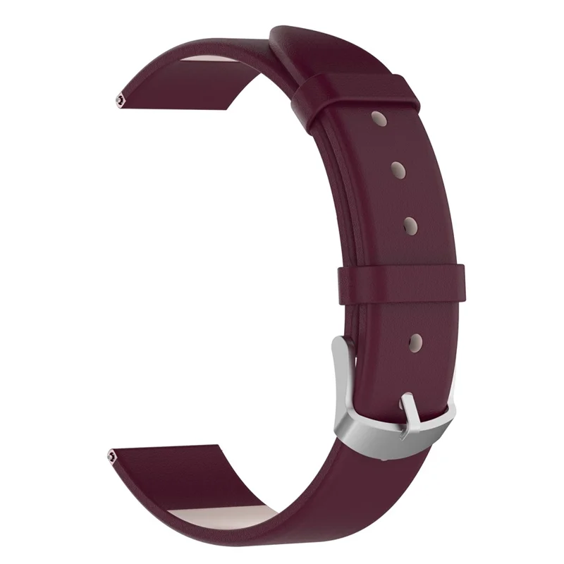 19mm PU Leather Smart Watch Band for Xiaomi Haylou Solar LS01 - Brown