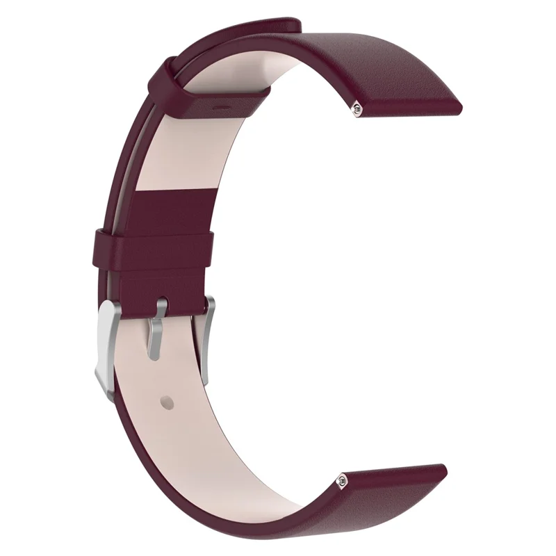19mm PU Leather Smart Watch Band for Xiaomi Haylou Solar LS01 - Brown