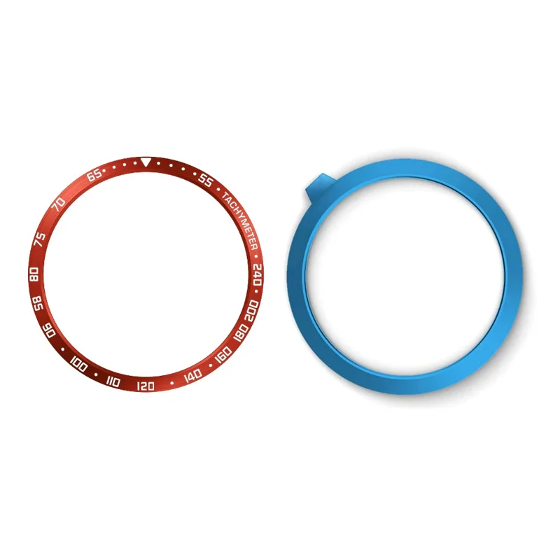 Anti Scratch Metal Smartwatch Dial Bezel Ring [E Type] for Samsung Galaxy Watch3 41mm - Red/White Letters