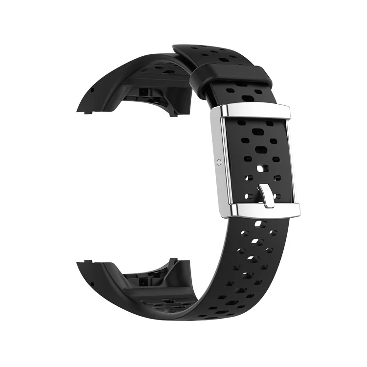 For Polar M400/M430 Breathable Soft Silicone Watch Strap Band Bracelet Replacement - Black