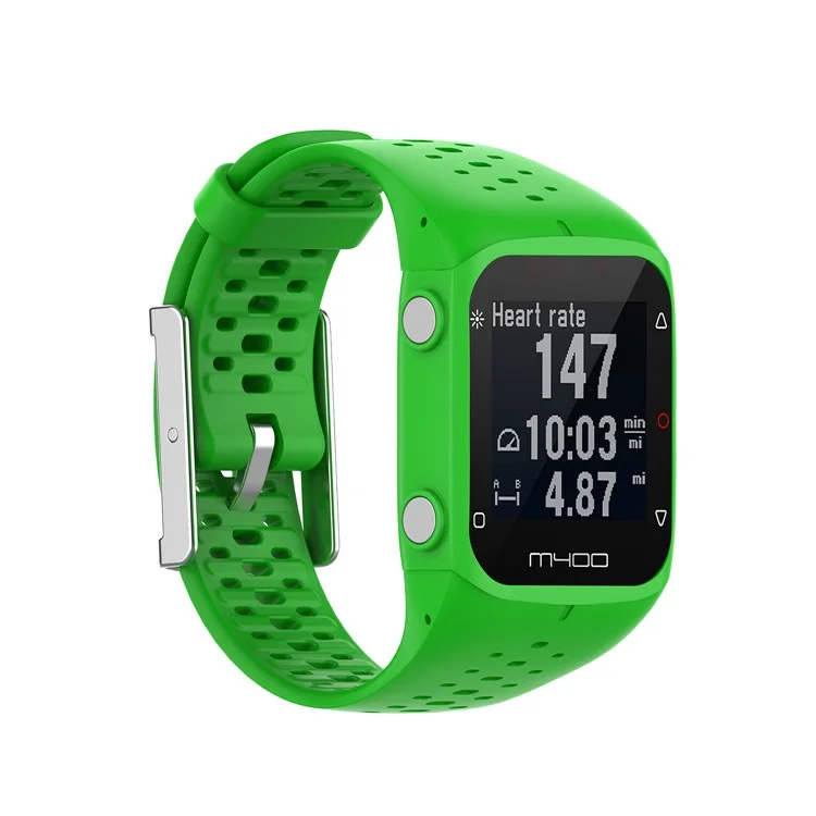 Für Polar M400/M430 atmungsaktives, weiches Silikonuhrarmband - Grün