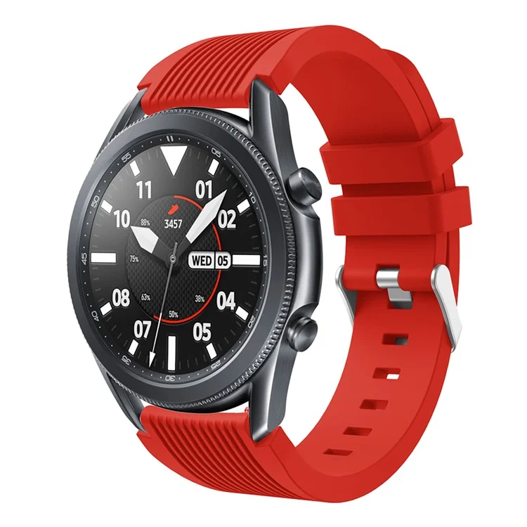 Bracelet en silicone pour montre intelligente pour Samsung Galaxy Watch3 45 mm - Rouge