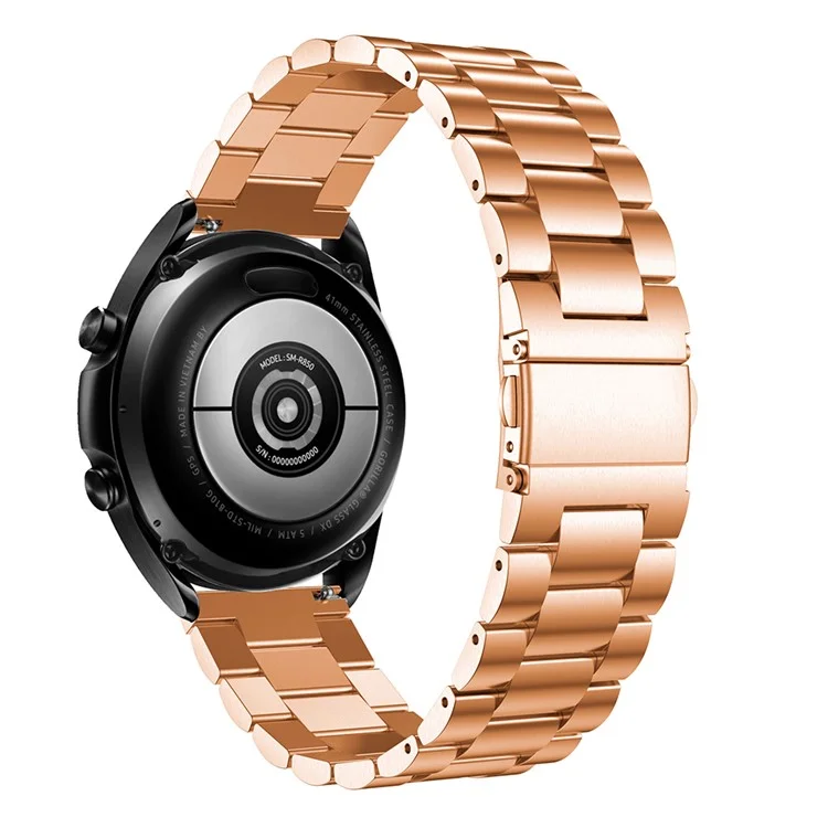 Edelstahl-Smartwatch-Ersatzarmband für Samsung Galaxy Watch3 45mm - Roségold.