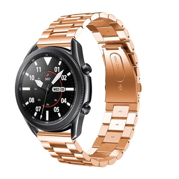 Edelstahl-Smartwatch-Ersatzarmband für Samsung Galaxy Watch3 45mm - Roségold.