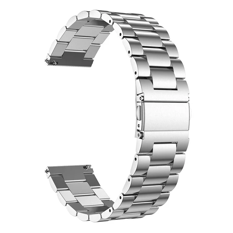 Para Samsung Galaxy Watch3 45 Mm De Acero Inoxidable Smart Watch Band Correa De Reemplazo Con Cierre De Cierre Plegable - Plata