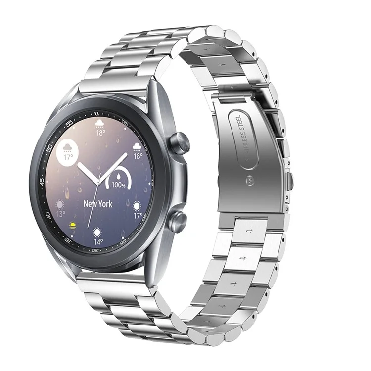 Сменный ремешок для умных часов из нержавеющей стали для Samsung Galaxy Watch3 41 мм - серебряный