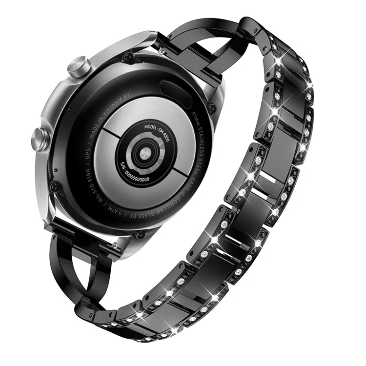 Banda Per Orologi Intelligenti In Acciaio Inox In Acciaio Inox Per Samsung Galaxy Watch3 41mm - Nero