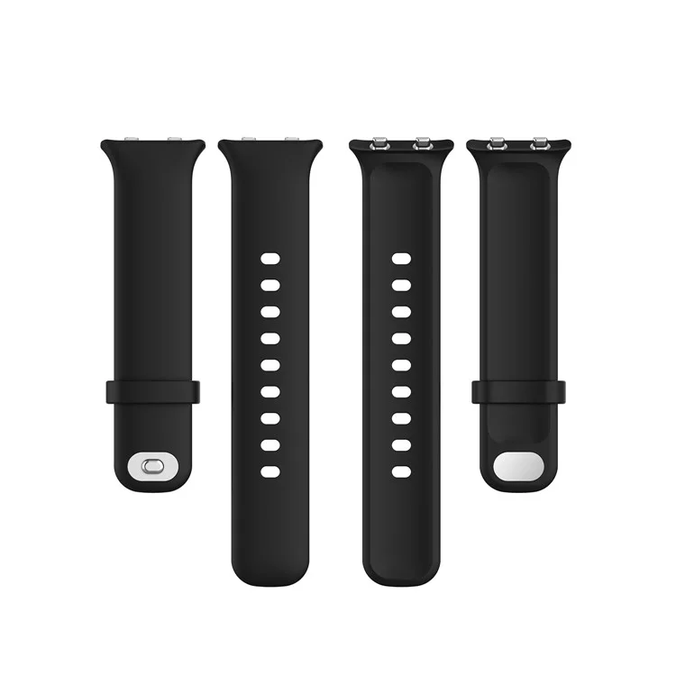 Silicone Smart Watch Strap Substituição Para OPPO Watch 46mm - Preto