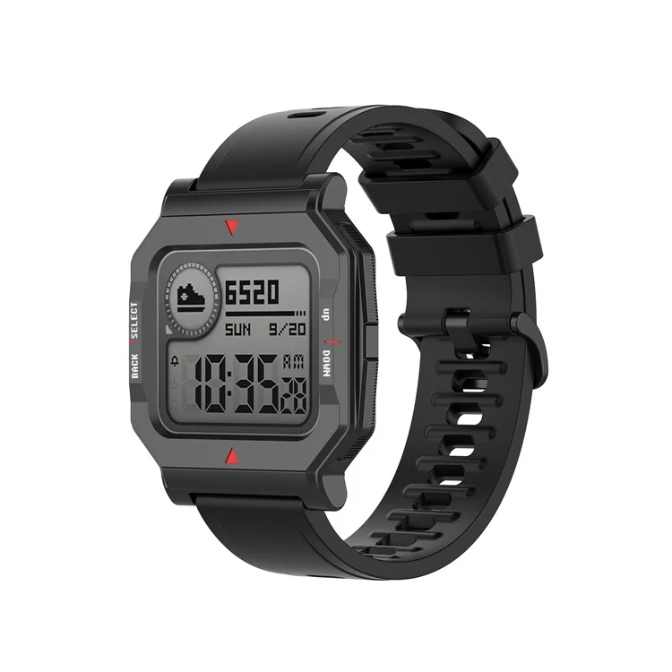 Soft Silicone Watch Strap Replacement 20mm for Amazfit Neo - Black