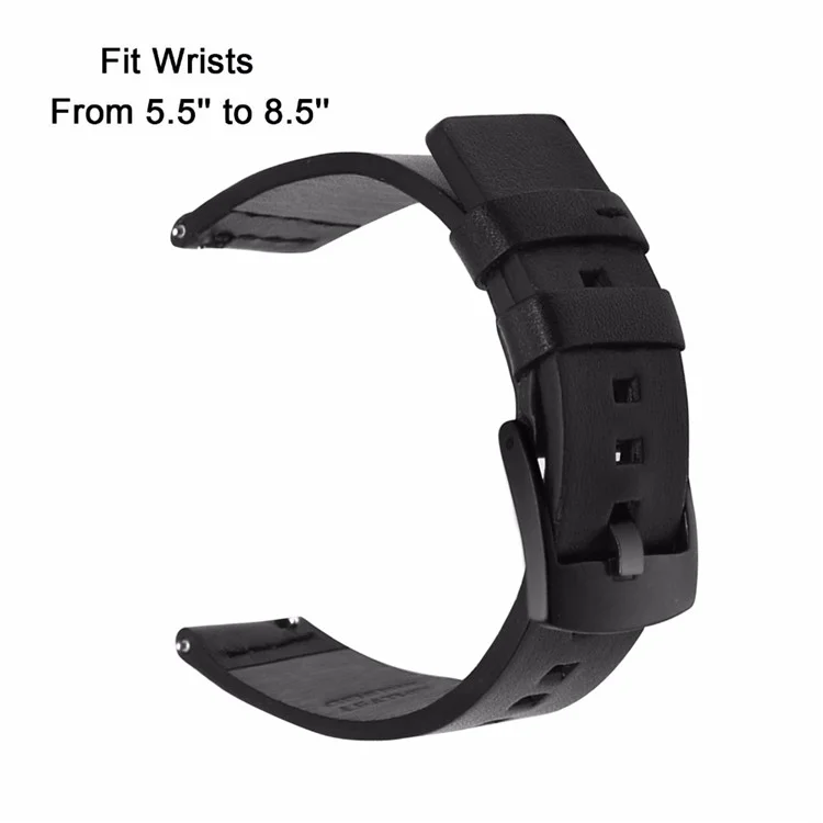 Замена ремешка для часов Sony Smartwatch 2 SW2/Suunto Traverse/Seiko SUN059 и др. из натуральной кожи, 24мм - черный