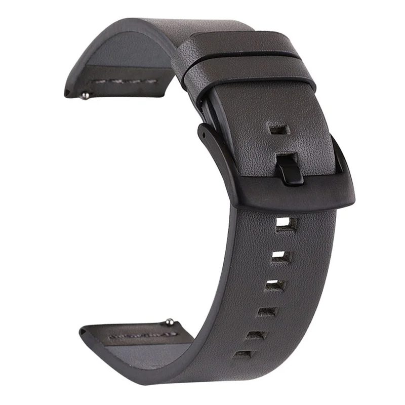 24mm Genuine Leather Watch Replacement Strap for Sony Smartwatch 2 SW2/Suunto Traverse/Seiko SUN059 etc. - Grey