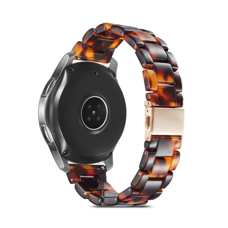 22mm Resin Replacement Watch Band for Huawei Watch GT/GT2/GT2e 46mm etc. - Tortoise-tone