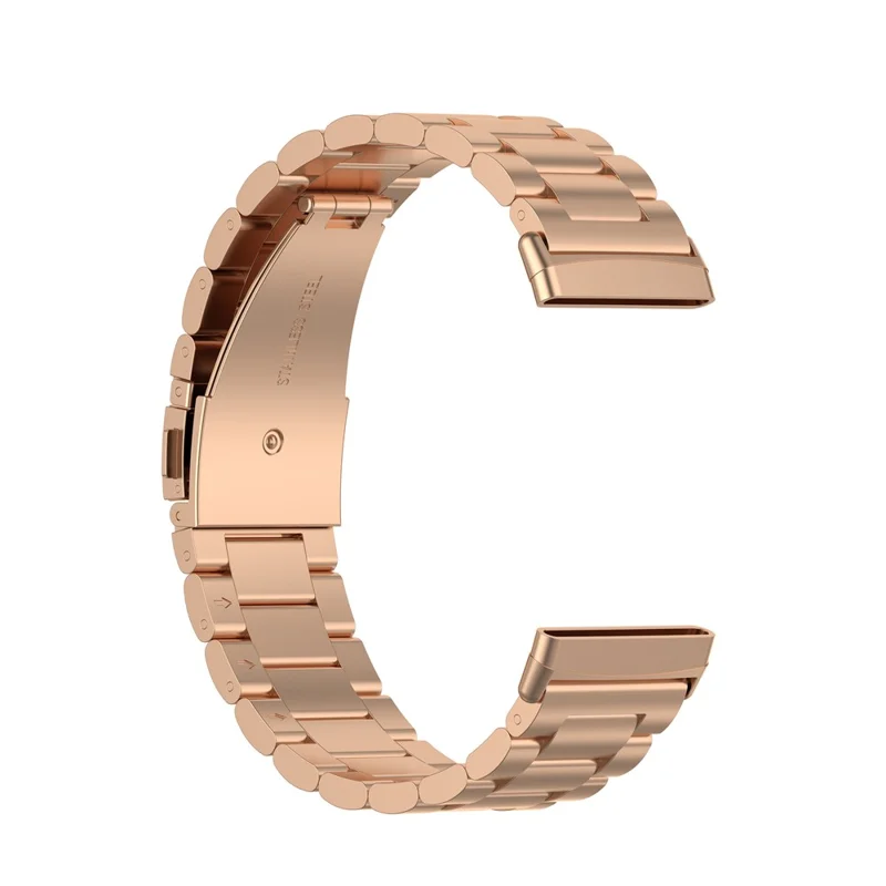 Edelstahl-Dreifach-Schnallenkette für Fitbit Versa 3/Sense, Ersatzarmband - Roségold