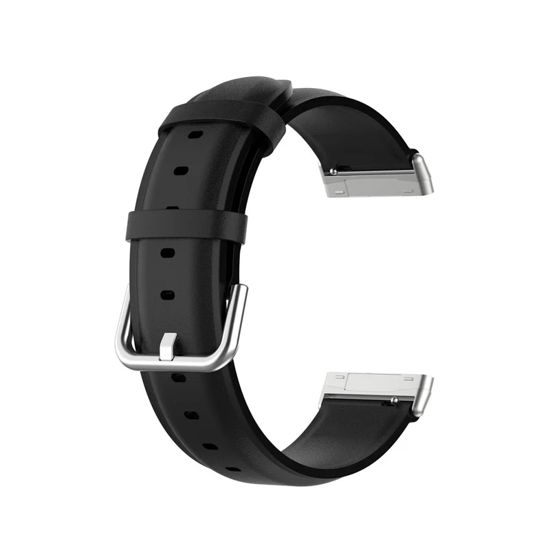 Cinturino per smartwatch in pelle genuina per Fitbit Versa 3/Sense - Nero
