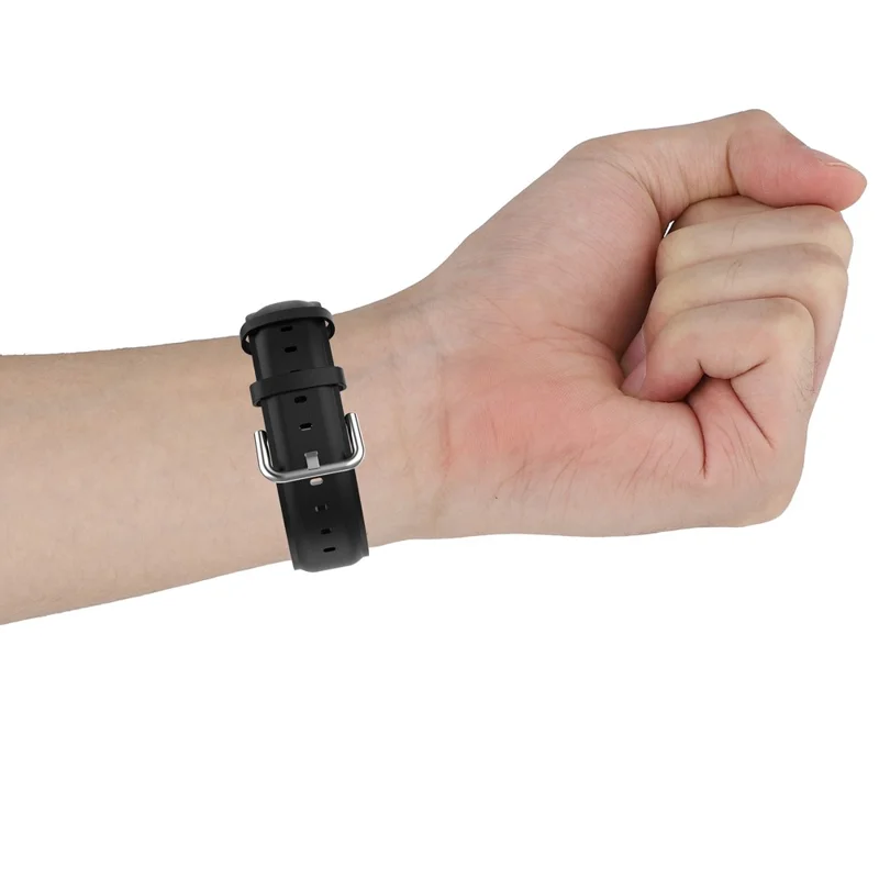 Cinturino per smartwatch in pelle genuina per Fitbit Versa 3/Sense - Nero