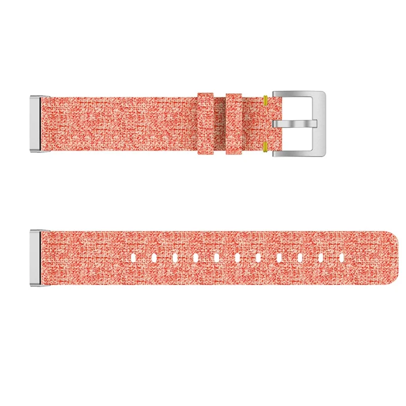 For Fitbit Versa 3/Sense Canvas Woven Watch Strap Pin Buckle Wristband Replacement - Orange