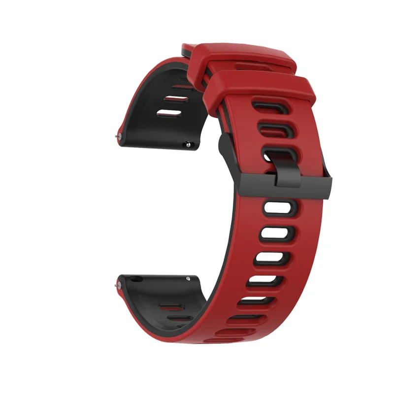 22mm Dual-colors Silicone Strap für Samsung Galaxy Watch 46mm, verstellbares Armband zum Ersetzen - Rot/Schwarz