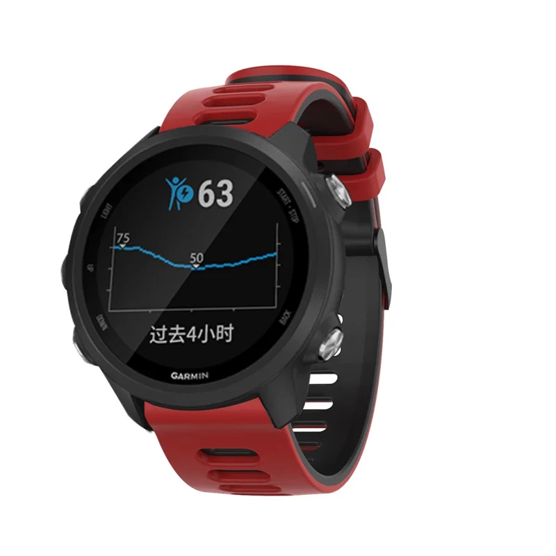 22mm Dual-colors Silicone Strap für Samsung Galaxy Watch 46mm, verstellbares Armband zum Ersetzen - Rot/Schwarz