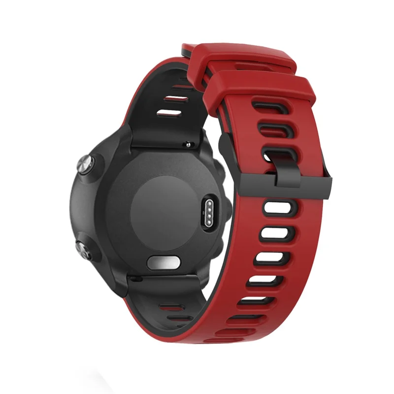22mm Dual-colors Silicone Strap für Samsung Galaxy Watch 46mm, verstellbares Armband zum Ersetzen - Rot/Schwarz