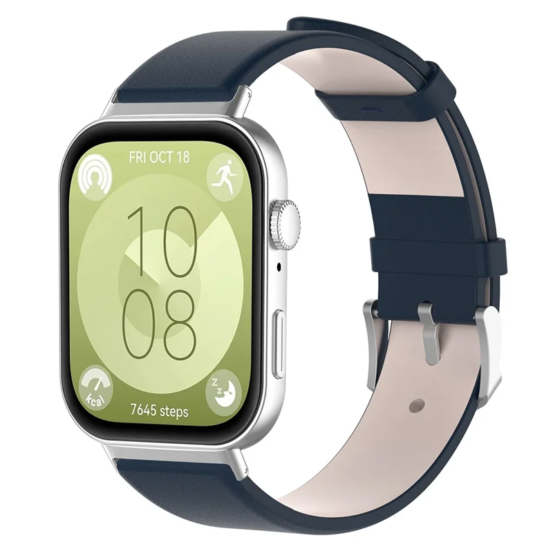 For Huawei Watch Fit 3 Smart Watch Silicone Strap Wrist Band Replacement - Dark Blue