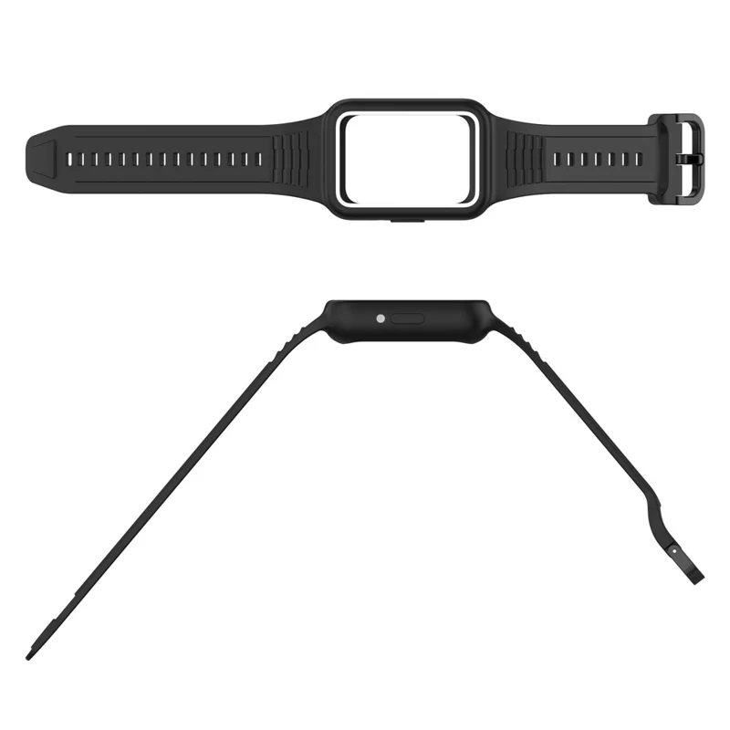 For Samsung Galaxy Fit3 (SM-R390) Watch Strap Integrate Silicone Watch Band with Case - Apricot