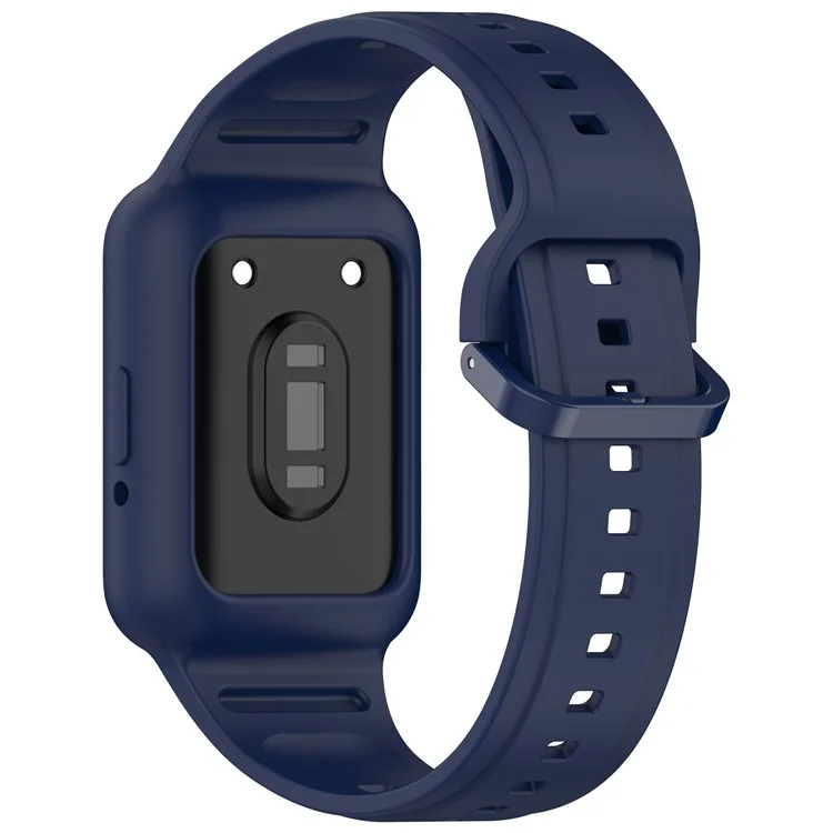 Pour Samsung Galaxy Fit3 (SM-R390) Bracelet de montre Intégrer Bracelet de montre en silicone avec Boîtier - Bleu Nuit