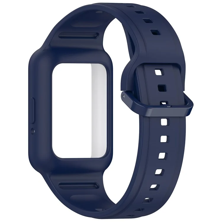 Pour Samsung Galaxy Fit3 (SM-R390) Bracelet de montre Intégrer Bracelet de montre en silicone avec Boîtier - Bleu Nuit
