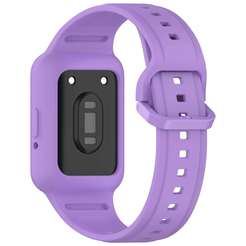 Для ремешка часов Samsung Galaxy Fit3 (SM-R390) Интегрированный силиконовый ремешок для часов с чехлом - фиолетовый