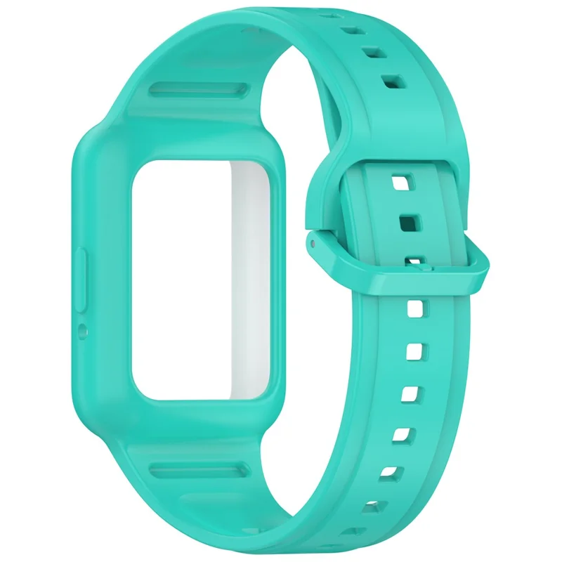Pour Huawei Band 7 / Band 8 / Band 8 NFC / Band 9 / Band 9 NFC Bracelet en silicone intégré Boîtier de montre Remplacement Bracelet - Cyan