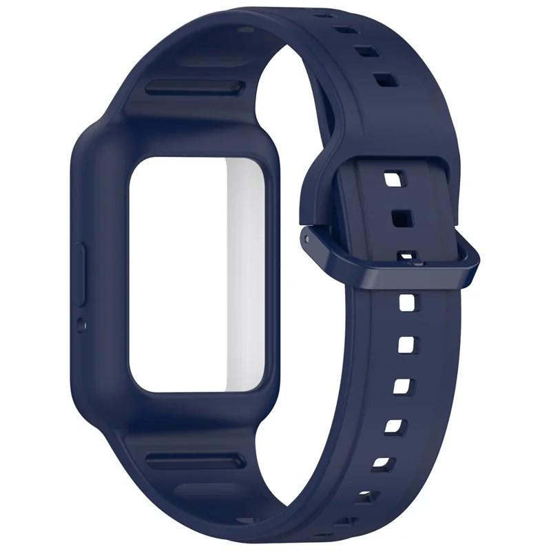 For Honor Band 9 Silicone Watch Band Wrist Strap with Watch Case - Midnight Blue